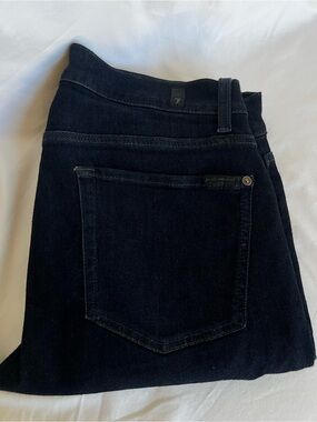 7 For All Mankind Slimmy Tonal Rinse Dark Wash Jeans Size 33